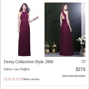 Dessy Bridesmaid Dress in Ruby